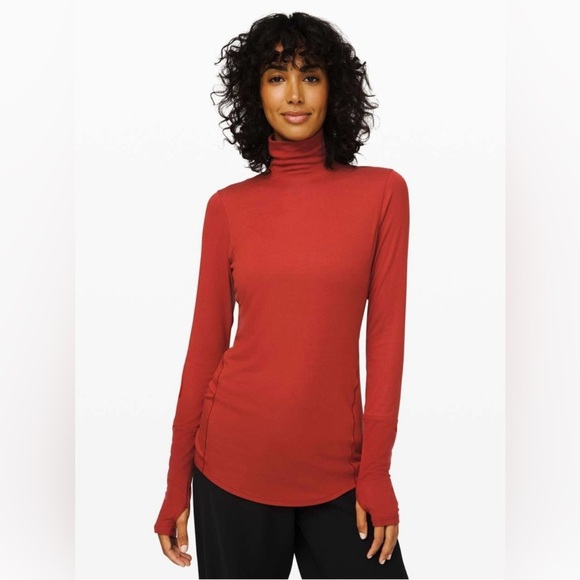 lululemon athletica Tops - Lululemon Full Day Ahead Turtleneck in Magma